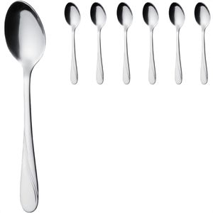 Gräwe Espressolöffel Stralsund,10,5 cm, Edelstahl 18/0, silber poliert, 6 Stück