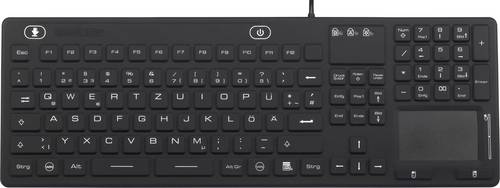 Renkforce IP 68 Industrie USB-Tastatur Schwarz Spritzwassergeschützt, Staubgeschützt
