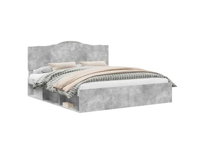 PUGYNBK Bettgestell 180 x 200 cm Kiefer massiv Basis mit festen Lamellen, minimalistisches Design, Kopfteil inklusive, robust und stabil