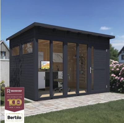 Gartenhaus Bertilo Pentus 3 Office inkl. Fußboden 359 x 266 cm anthrazit