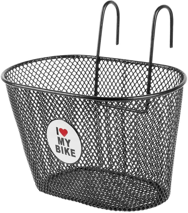 eCykelhjelm.dk Sort Børnecykelkurv I Stål – I Love My Bike