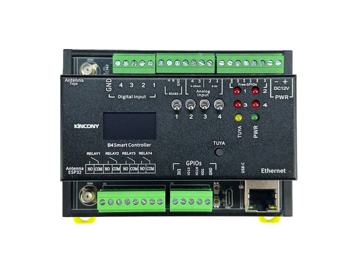 Contrôleur de relais intelligent Wifi Ethernet KinCony B4 pour Home Assistant, EspHome, Tasmota, Tuya, HomeKit, MQTT, RS485, Modbus, KCS V3