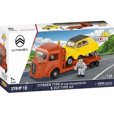 COBI 24627 - Citroen Type H Car Transporter & 2CV Type AZ, Bausatz 1:35, 278 Klemmbausteine