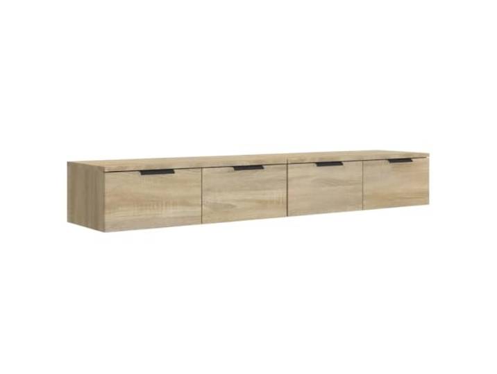 HKTMGDNG 2er Set Hängeschränke Sonoma-Eiche 68x30x20 cm Holzwerkstoff Wandmontierte Schweberegale mit Schubladen schaffen Ordnung im Schlafzimmer und Flur durch platzsparendes Design.