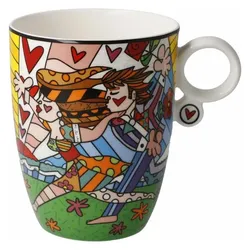 Goebel, Tasse, Künstlertasse Romero Britto Falling, Fine Bone China, Bunt, 400 ml, 66453381 (400 ml)