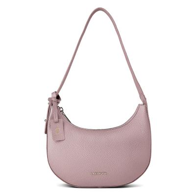 Schultertasche LAZAROTTI "Bologna Leather Schultertasche Leder 24 cm", Damen, Gr. B/H/T: 6cm x 13,5cm, rosa, Leder, Taschen Schultertasche