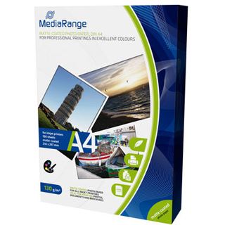Mediarange A4 Fotopapier MRINK101 100Blatt 130gr matt weiß