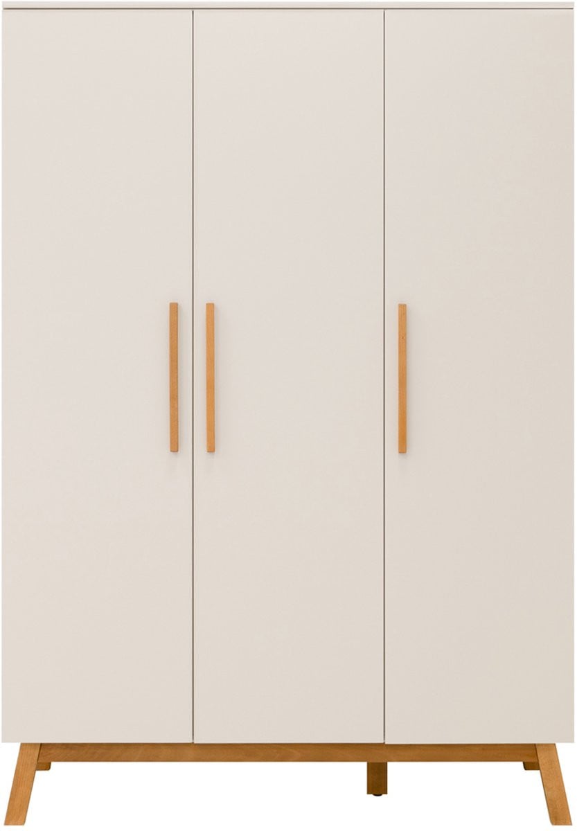 Bopita Kaleo 3-deurs kledingkast voor de kinderkamer in Rose Wood