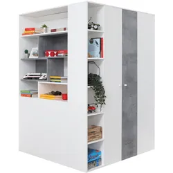 DREHTÜRENSCHRANK GALIA 135/190/135cm 2-türig Weiß