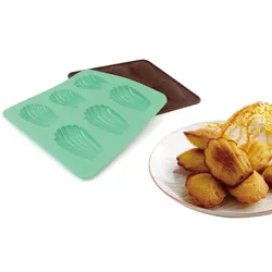 Silikonform für Madeleines und Plätzchen, 18,5 × 19 cm
