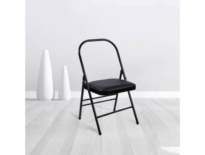 Eqvexd Yoga Chair,Backless Yoga Chair Prop,Pilates Chair,Strength Training Inversion Equipment,Yoga Chair Iyengar,Foldable and Portable Folding Stools for Yoga,Black Triple Beam