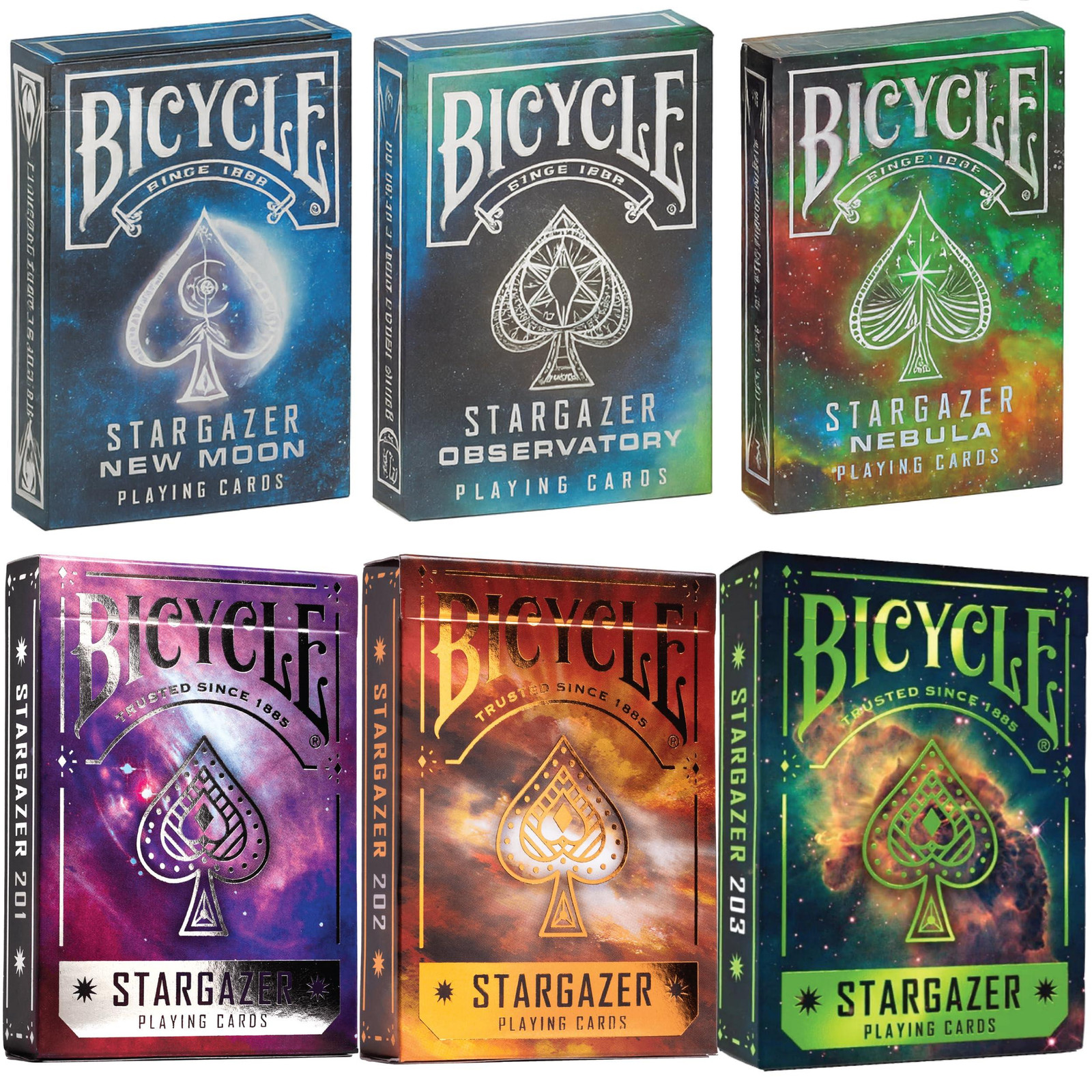 Straight Poker Supplies Stargazer Fiets Kaarten 6-delige verzamelset Neumon