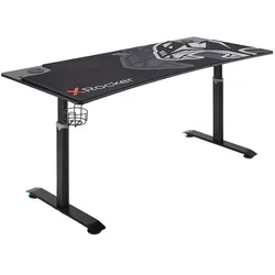 X Rocker Xrocker Cougar XL Gaming Tisch Grau, Gaming Tisch, Schwarz