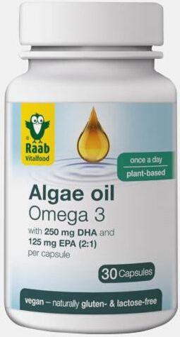 RAAB VITALFOOD ACEITE DE ALGA OMEGA 3 VEGAN 30 CAPSULAS