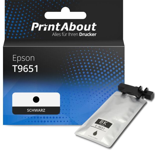 PrintAbout Druckerpatrone kompatibel mit Epson T9651 - Schwarz