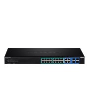 TRENDnet TPE 1620WS 16-Port Gigabit Web Smart PoE+ Switch verwaltet 16 x 10/100/1000 + 2 x Shared SFP Desktop an Rack montierbar 185 W (TPE-1620WS)