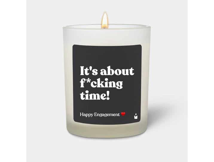 Duftkerze Woody It's about f*cking time! Happy Engagement
