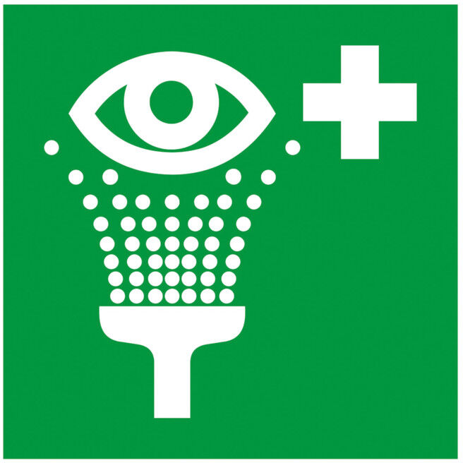 Gramm Medical Symbol Dispositif de rinçage oculaire, film autocollant, 200 x 200 mm (300.000.11320)