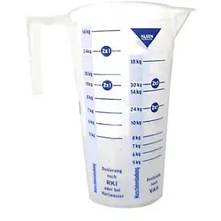Messbecher RKI, VAH Dosierung möglich Skalen für RKI, Hartwasser Dosierung sowie VAH Dosierung