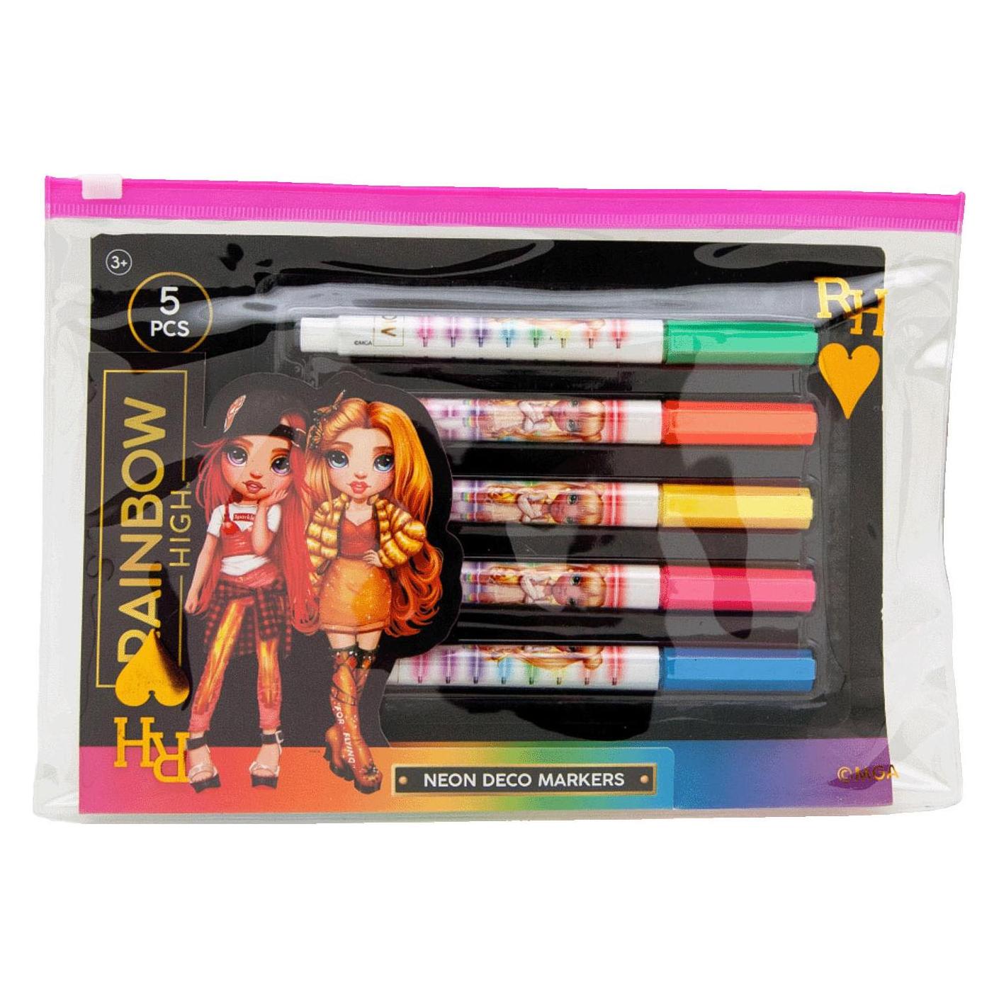 Rainbow High Neon Filzstifte, 5 Stk. (5x) (45637486)