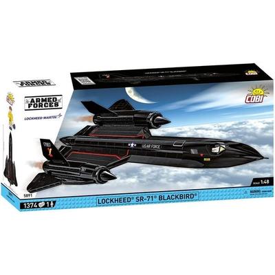COBI Armed Forces 5891 - Lockheed SR-71 Blackbird, US Militär Flugzeug, Bausatz 1:48, 1374 Klemmbausteine/1 Figur