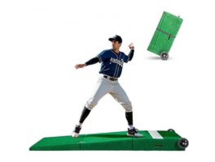 VEVOR Pitching Mound, draagbare honkbal pitcher mound, 90 inch pitching trainingsapparatuur (buiten/binnen), softbal pitching hulpmiddelen met anti-fade grasmat, pitching rubber en draaggreep