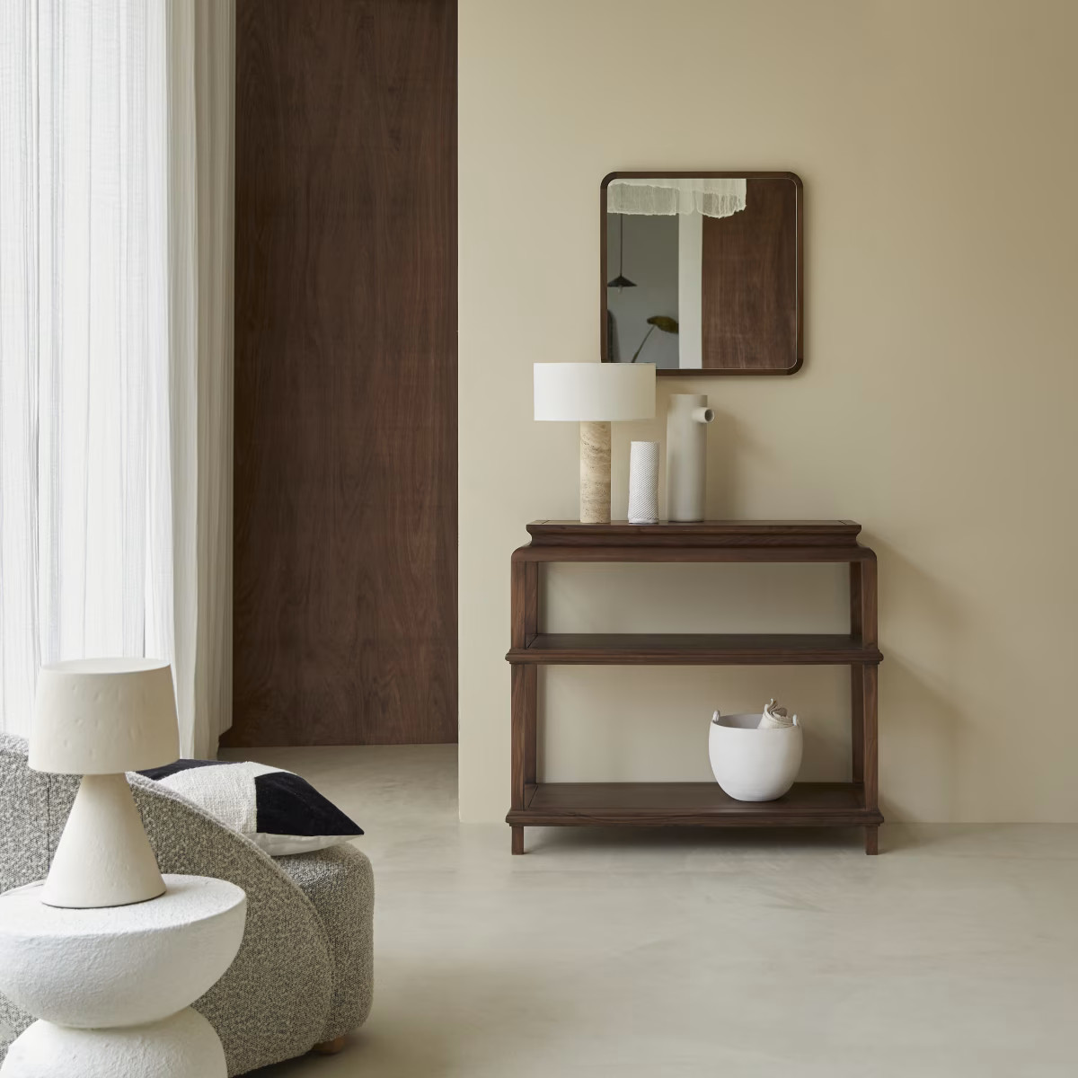 Tikamoon Achille Dressoir van massief acacia - Bruin - B: 103 cm, D: 43 cm, H: 90 cm