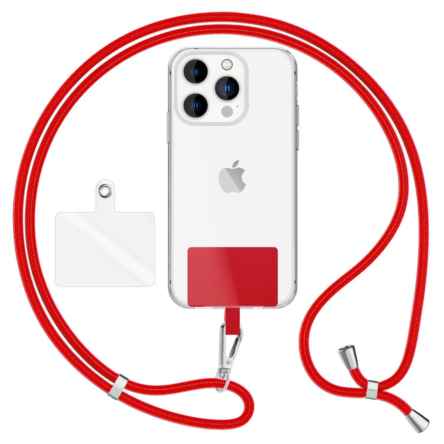 Nalia HoldMe Air Edition Universele halsband met 2 pads en karabijnhaakjes - Rood - 160 cm