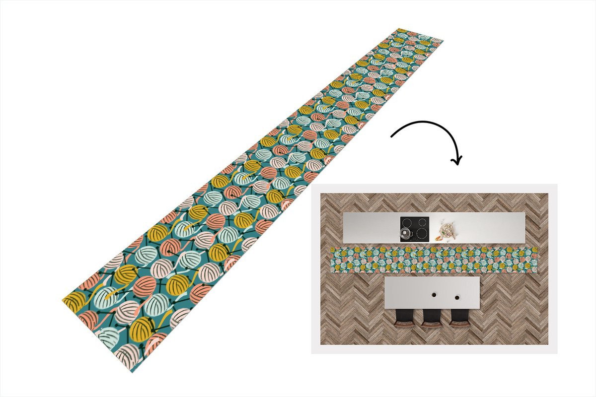 KitchenYeah Keukenloper van Vinyl, Rechthoekig