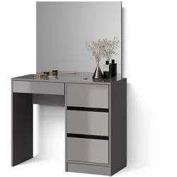 SCHMINKTISCH Imola, Grau, 90 cm mit Spiegel
