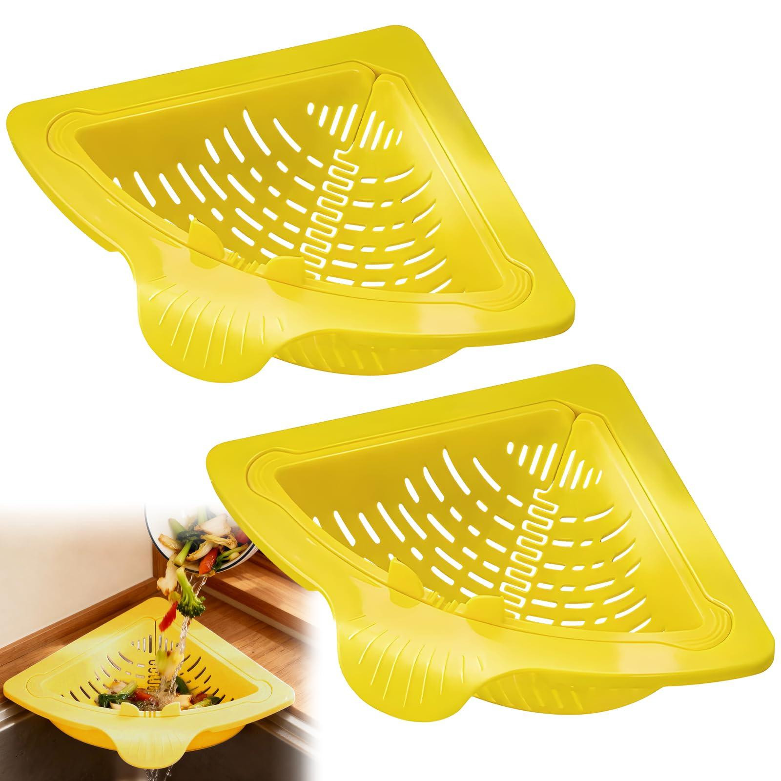 Dripio Magnetische zeefinzet set van 2 geel voor spoelbakken