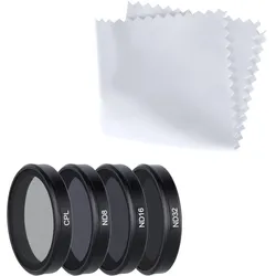 Rollei DJI Osmo Action 3/4/5 Filter-Set CPL, ND8, ND16, ND32, Action Cam Zubehör, Schwarz