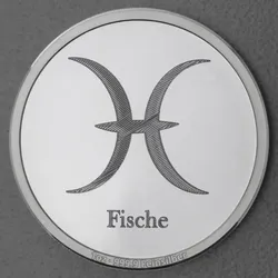 Silbermedaille 1oz "Sternzeichen Fische" Gravurmedaille