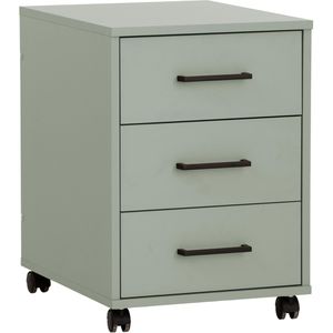 Möbelpartner Rollcontainer Ruby 158171, aus Holz, pistazie, mit 3 Schubladen