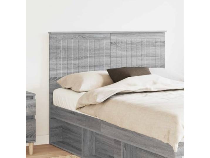 RJPLMFV Kopfteil, grau, Sonoma, 135 cm, Holz Modernes, rechteckiges Design, leicht zu reinigen, einfache Montage, Komfort beim Lesen