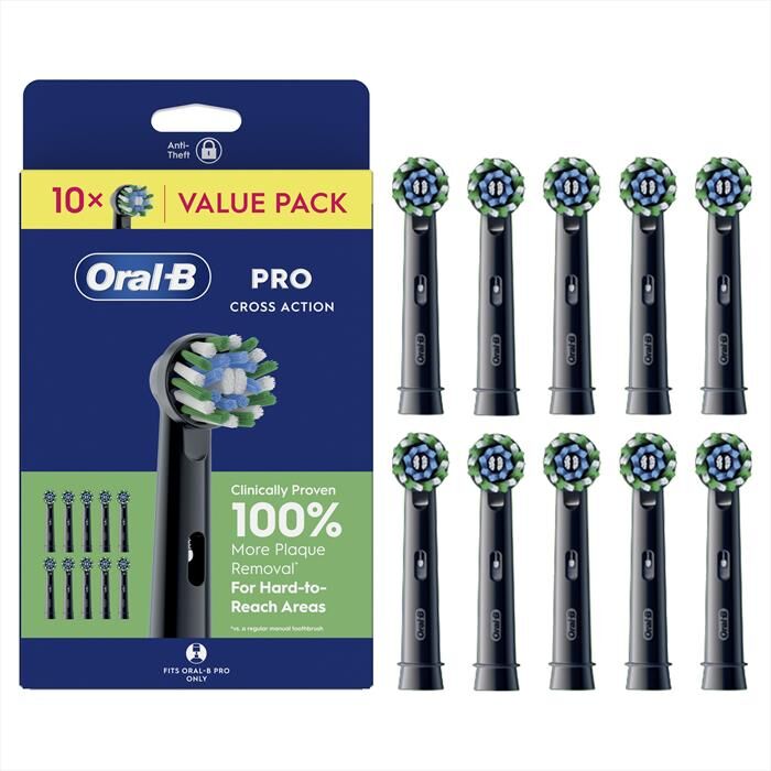 Oral-B Testine Ricambio Eb50brx 10ct Crossaction Eng Box-nero