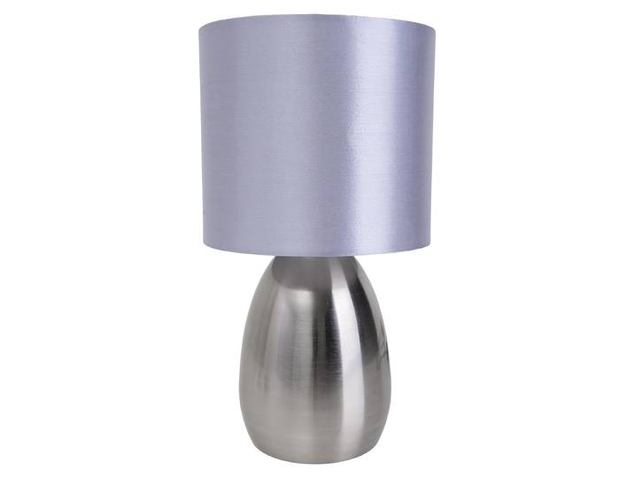 Lampe de table\, textile\, argent\, 1 flamme\, E14\, D 17\,5 cm