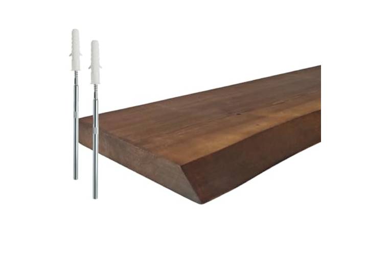 Relaxdays Étagère Murale\, Bords naturels\, Diff. Tailles\, étagère Flottante Rustique\, Tablette Bois Massif\, pin\, Coloris
