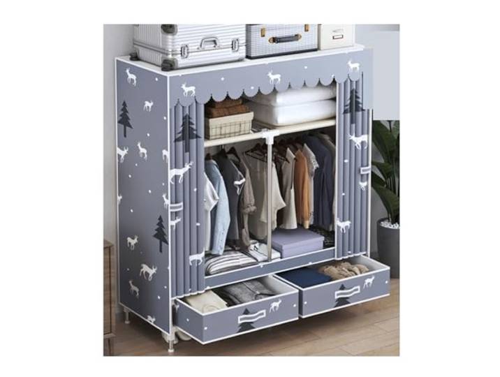 MCLIUJIA Mobiler Kleiderschrank Stoff-Kleiderschrank, Freistehender Kleiderständer, Moderne Kleiderschränke, Abnehmbar Schneller und einfacher Aufbau(100x45x165cm)