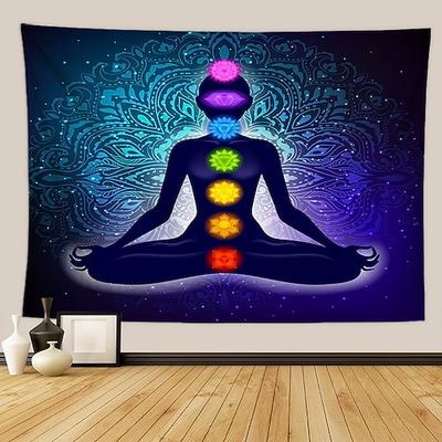 indische sieben chakra meditation wandteppich yoga studio wandteppich raumdekoration innerer frieden wandteppich reiki spirituelles heilendes geschenk