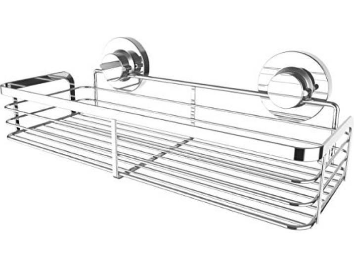 Cornat Duschkorb 3 in 1 – Verchromt – Extra langer & flacher Korb