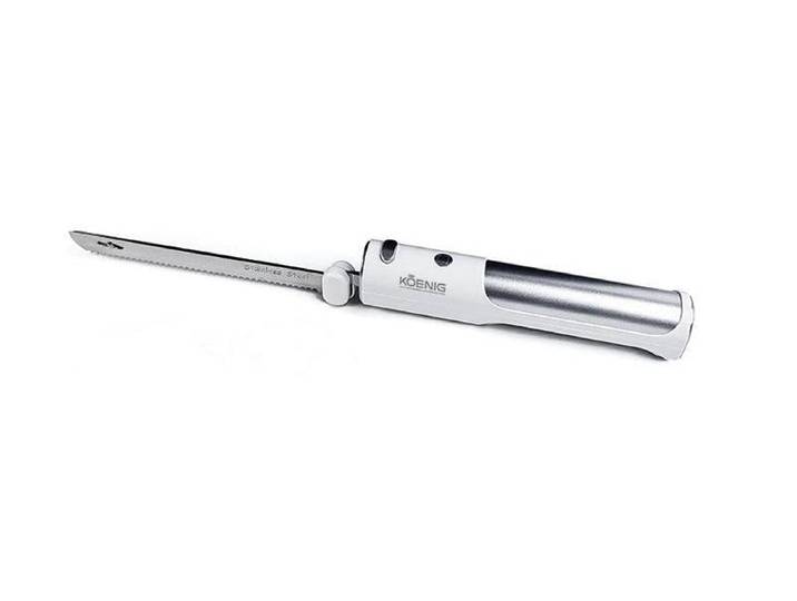 KOENIG Elektromesser Silber/Weiss , bunt (silberfarben, weiß), B:45cm H:6cm T:4cm, Allesschneider, Elektromesser
