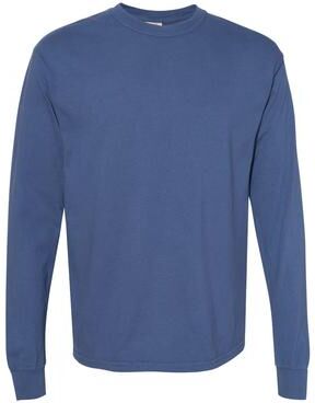 Comfort Colors C6014 Men's Adult Long Sleeve Top in China Blue size 3XL   Cotton 6014, CC6014