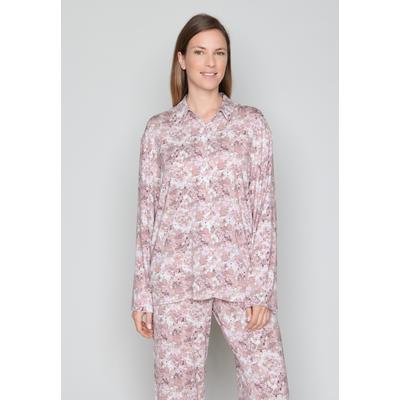 Pyjamaoberteil JOOP, Damen, Gr. 36, lilablau, Jersey, Obermaterial: 95% Modal, 5% Elasthan, bequem hüftbedeckend, ohne Ausschnitt, Shirts, bequeme Passform, mit Langarm, für Homewear und Sleepwear