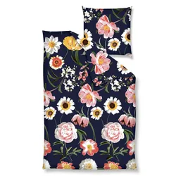 Collection Noblesse Bettwäsche 135 x 200 cm Renforce Blau Blue