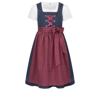 Dirndl NÜBLER "Kinderdirndl Gesr", Mädchen, Gr. 128, EURO, blau, Obermaterial: 100% Baumwolle CO., Kleider