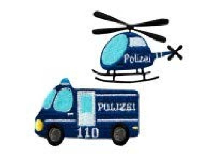 Applicaties - Kids and Hits - opstrijkbaar politie gekleurd 2 stuks