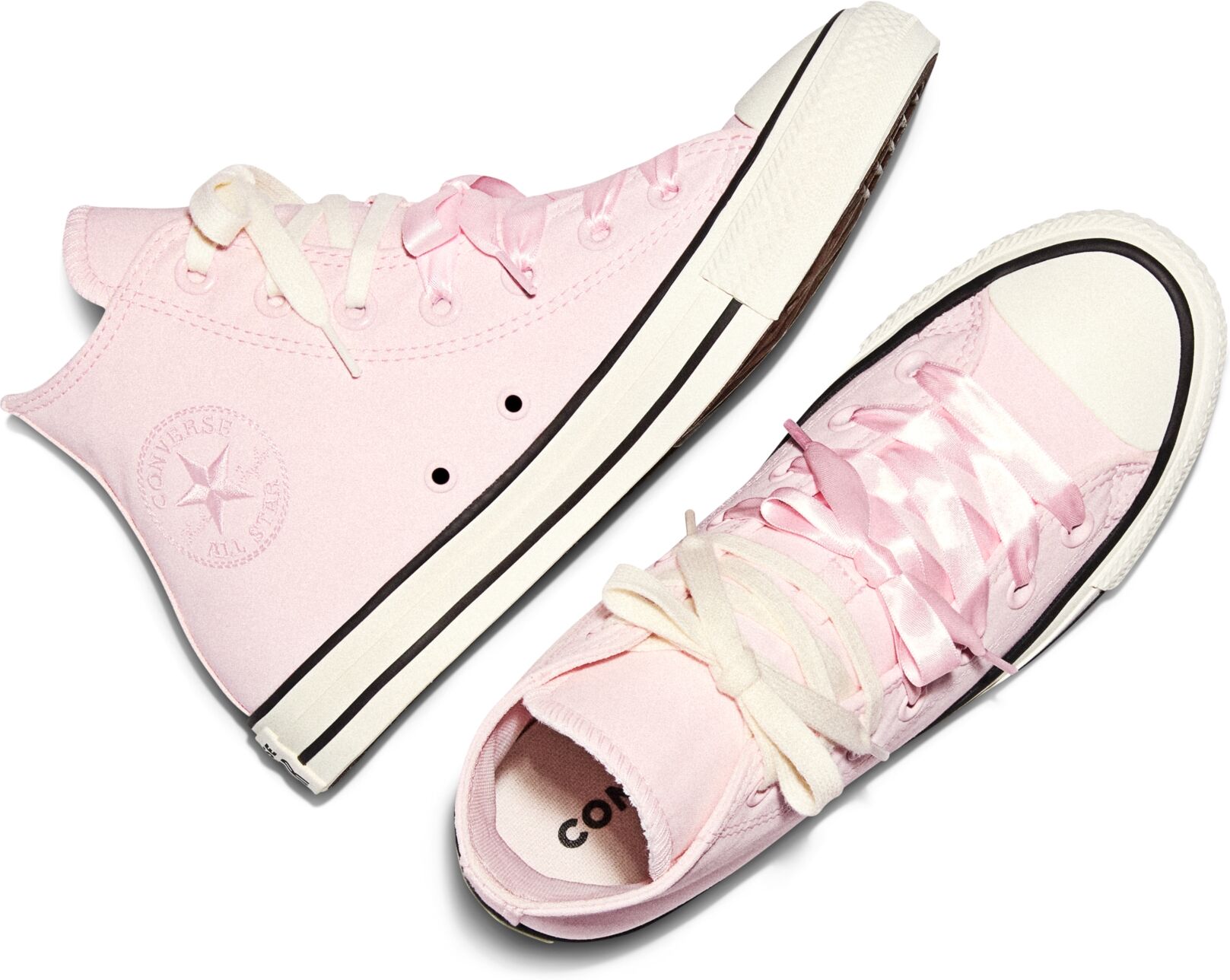 Sneaker CONVERSE "CHUCK TAYLOR ALL STAR PEACHED CANVAS", Damen, Gr. 41, rosa (decade pink, egret, schwarz), Synthetik, Schuhe Sneaker, für Alltag, mit Gummilaufsohle, mit profiliertem Laufsohlenprofil decade pink, egret, schwarz 41