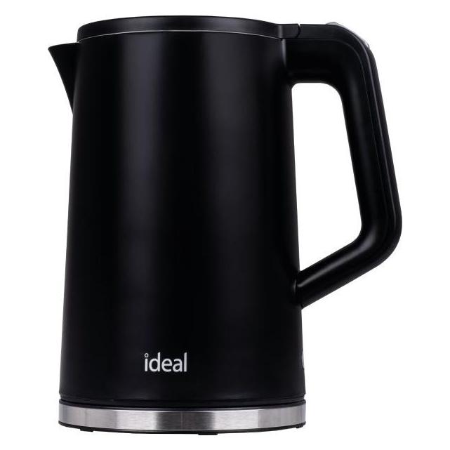 Ideal Wasserkocher 1 7 l Edelstahlgehäuse 1500 W Leistung schwarz (1.70 l) (IK1130)