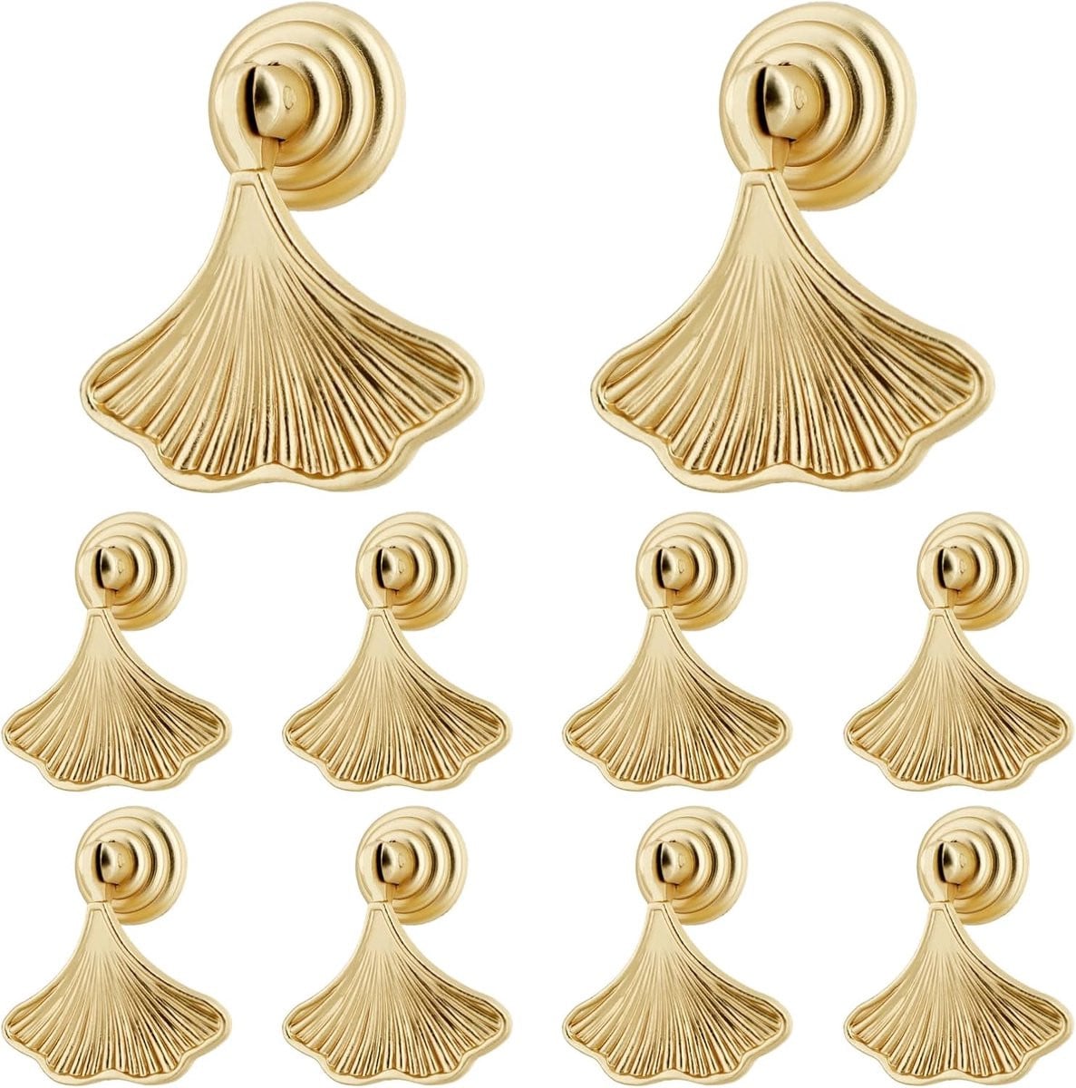10 stuks Ginkgo blad vorm knoppen decoratieve handgrepen voor keuken, meubels, kast en deur